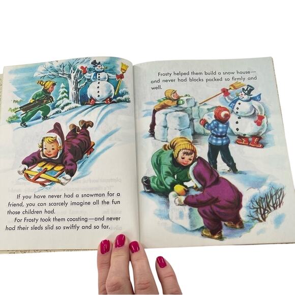 Vintage Little Golden Book Christmas Frosty Snowman Winter Books Lot of 2 - Picture 5 of 9